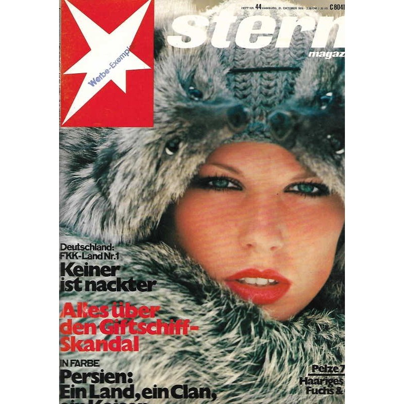 stern Heft Nr.44 / 21 Oktober 1976 - Pelze von Fuchs und Co