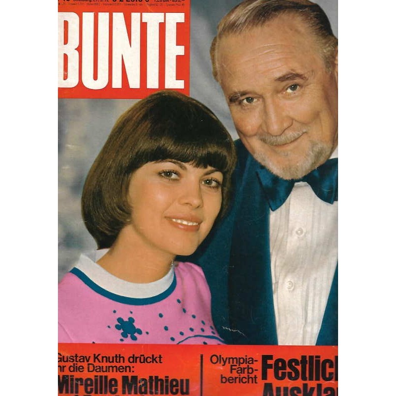 BUNTE Nr.40 / 21 September 1972 - Mireille Mathieu