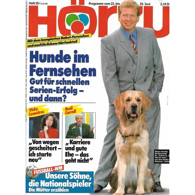 HÖRZU 25 / 23 bis 29 Juni 1990 - Hunde im Fernsehen