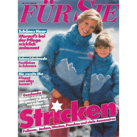 Für Sie Heft 23 / 26 Oktober 1983 - Stricken