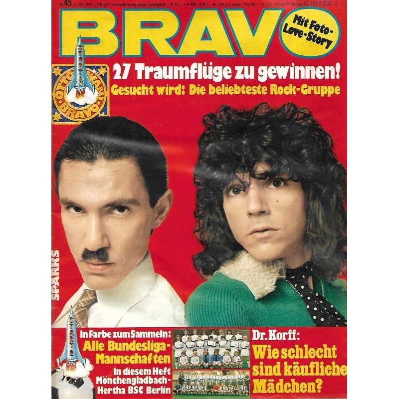 BRAVO Nr.45 / 31 Oktober 1974 - Sparks