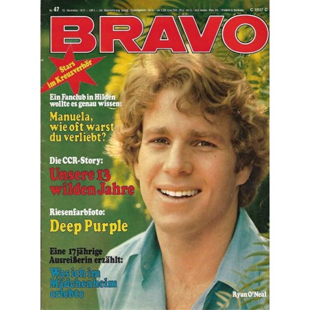 BRAVO Nr.47 / 15 November 1971 - Ryan O Neal