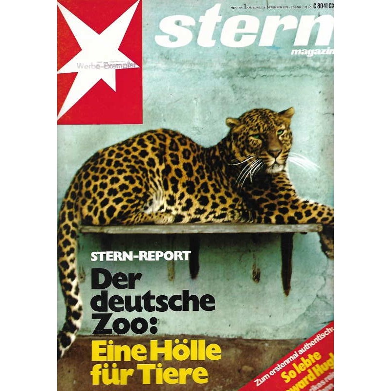 stern Heft Nr.1 / 23 Dezember 1976 - Der deutsche Zoo