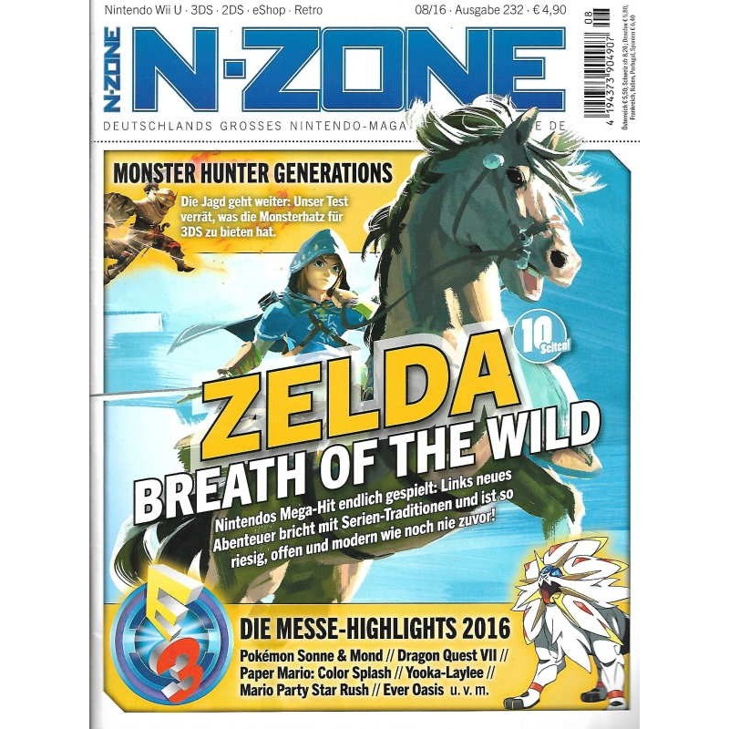 N-Zone 08/2016 - Ausgabe 232 - Zelda Breath of the Wild