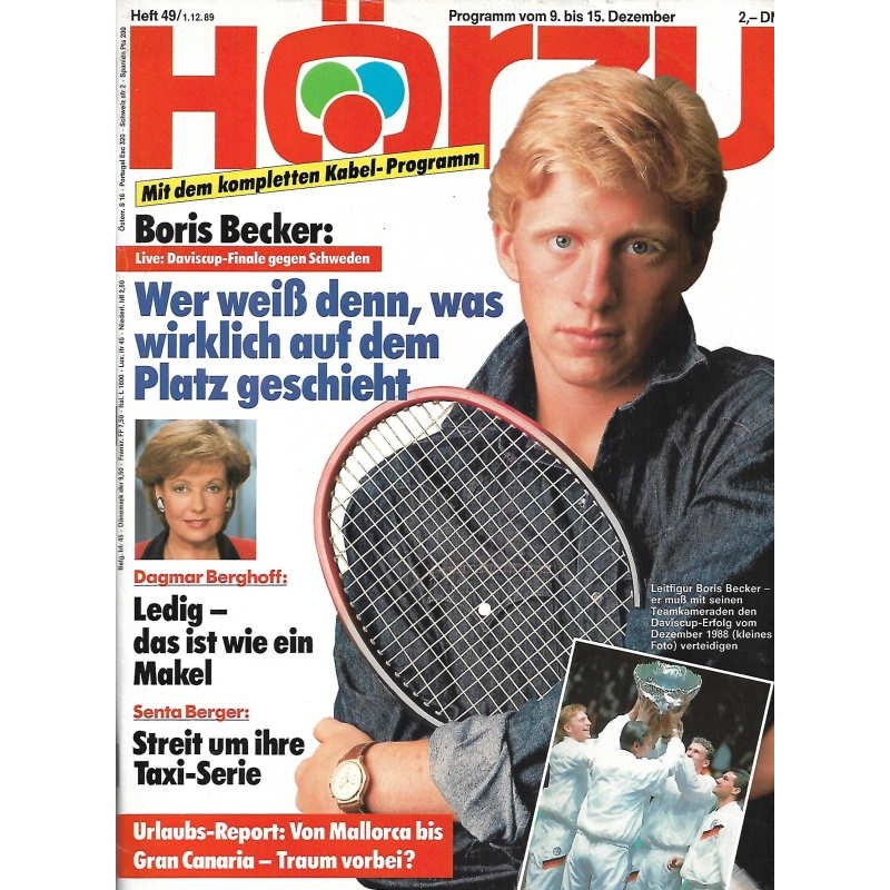 HÖRZU 49 / 9 bis 15 Dezember 1989 - Boris Becker