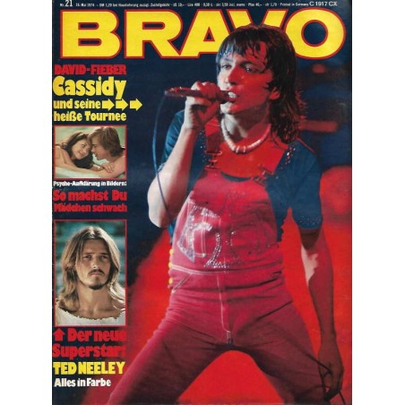 BRAVO Nr.21 / 16 Mai 1974 - David Cassidy Fieber