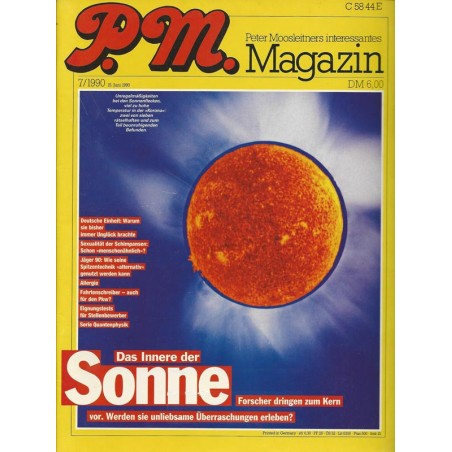 P.M. Ausgabe Juli 7/1990 - Das innere der Sonne