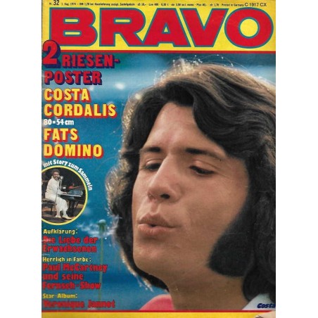 BRAVO Nr.32 / 1 August 1974 - Costa Cordalis