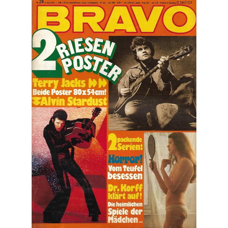 BRAVO Nr.24 / 6 Juni 1974 - Alvin Stardust & Terry Jacks