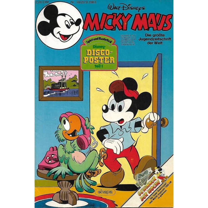 Micky Maus Nr. 38 / 20 September 1983 - Disco Poster