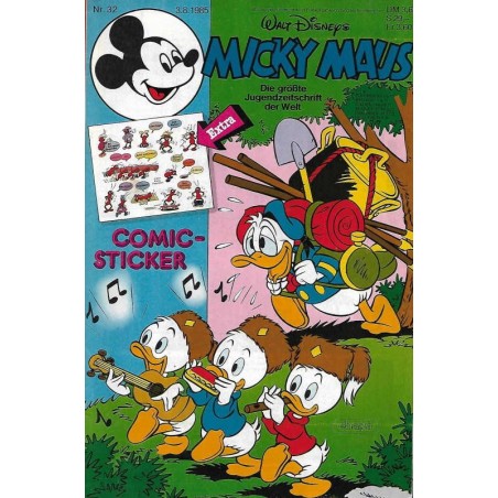 Micky Maus Nr. 32 / 3 August 1985 - Comic Sticker Micky Maus Nr. 32 / 3 August 1985 - Comic Sticker