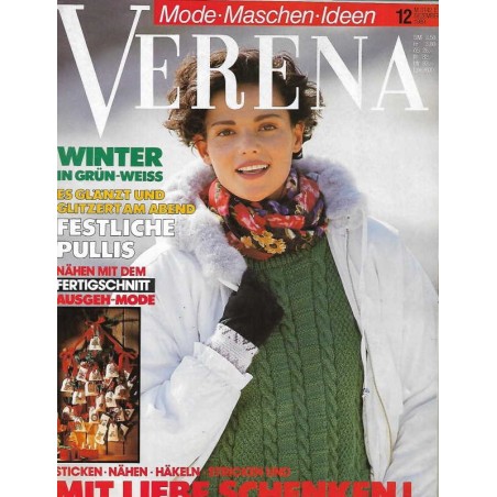 Verena Mode 12/Dezember 1989 - Winter in Grün-Weiss