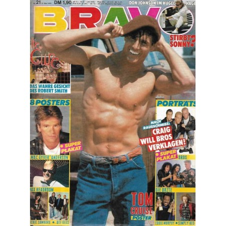 BRAVO Nr.21 / 18 Mai 1989 - Tom Cruise Poster