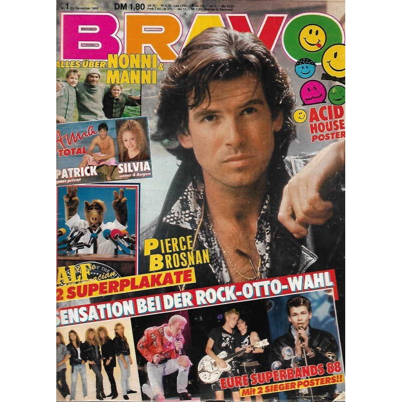 BRAVO Nr.1 / 29 Dezember 1988 - Pierce Brosnan