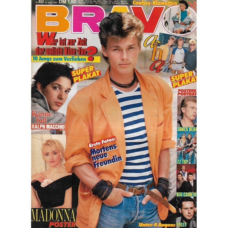 BRAVO Nr.40 / 25 September 1986 - Morten Harket
