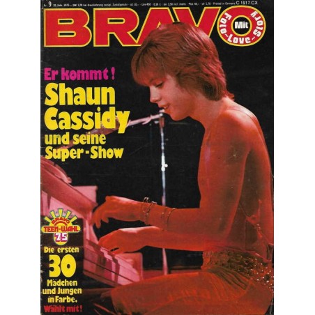 BRAVO Nr.9 / 20 Februar 1975 - Shaun Cassidy