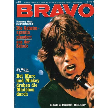 BRAVO Nr.29 / 12 Juli 1971 - Mick Jagger