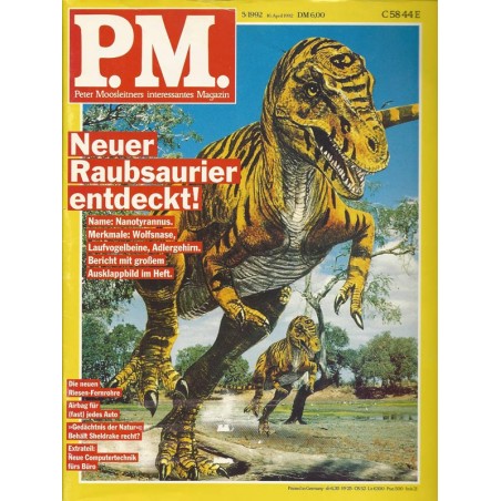 P.M. Ausgabe Mai 5/1992 - Neuer Raubsaurier entdeckt