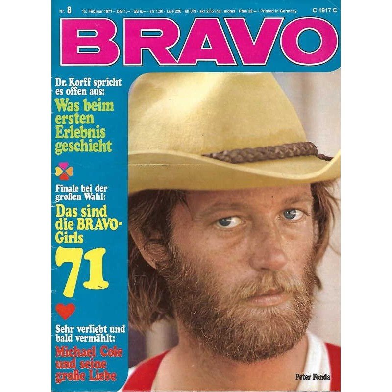BRAVO Nr.8 / 15 Februar 1971 - Peter Fonda