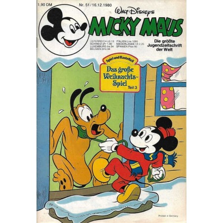 Micky Maus Nr.51 / 16 Dezember 1980 - Das große Weihnachtsspiel