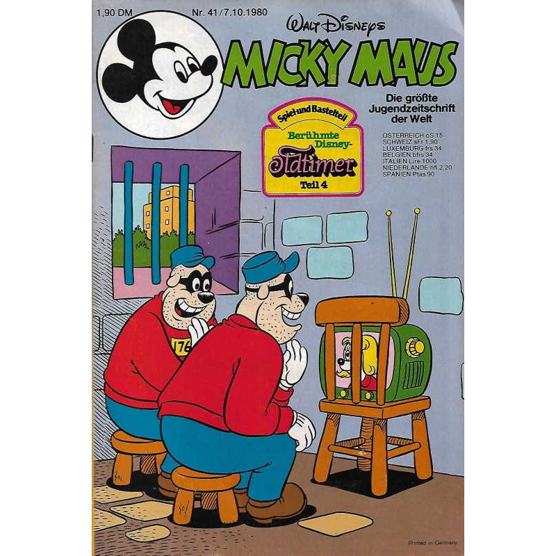 Micky Maus Nr.41 / 7 Oktober 1980 - Oldtimer Teil 4