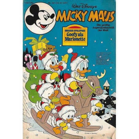 Micky Maus Nr. 52 / 24 Dezember 1977 - Goofy als Marionette
