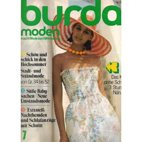 burda Moden 7/Juli 1973 - Das Kleid ohne Schnitt