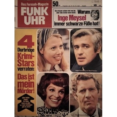 Funk-Uhr Nr. 16 / 18 bis 24 April 1970 - Krimi Stars