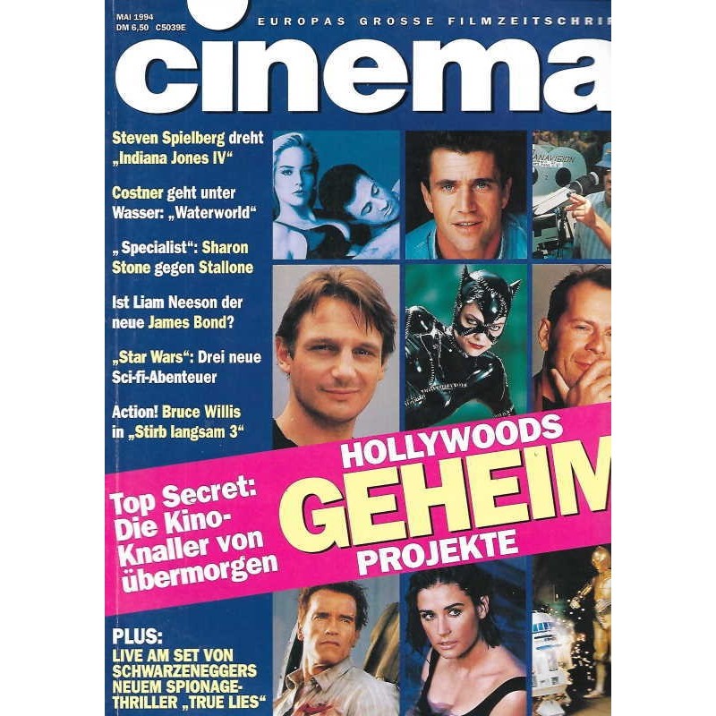CINEMA 5/94 Mai 1994 - Hollywoods geheim Projekte