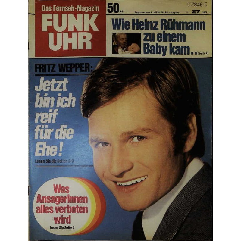 Funk-Uhr Nr. 27 / 4 bis 10 Juli 1970 - Fritz Wepper