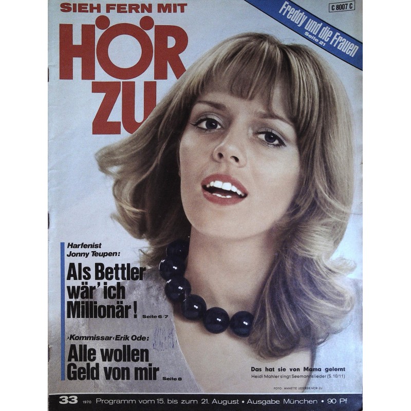 HÖRZU 33 / 15 bis 21 August 1970 - Heidi Mahler