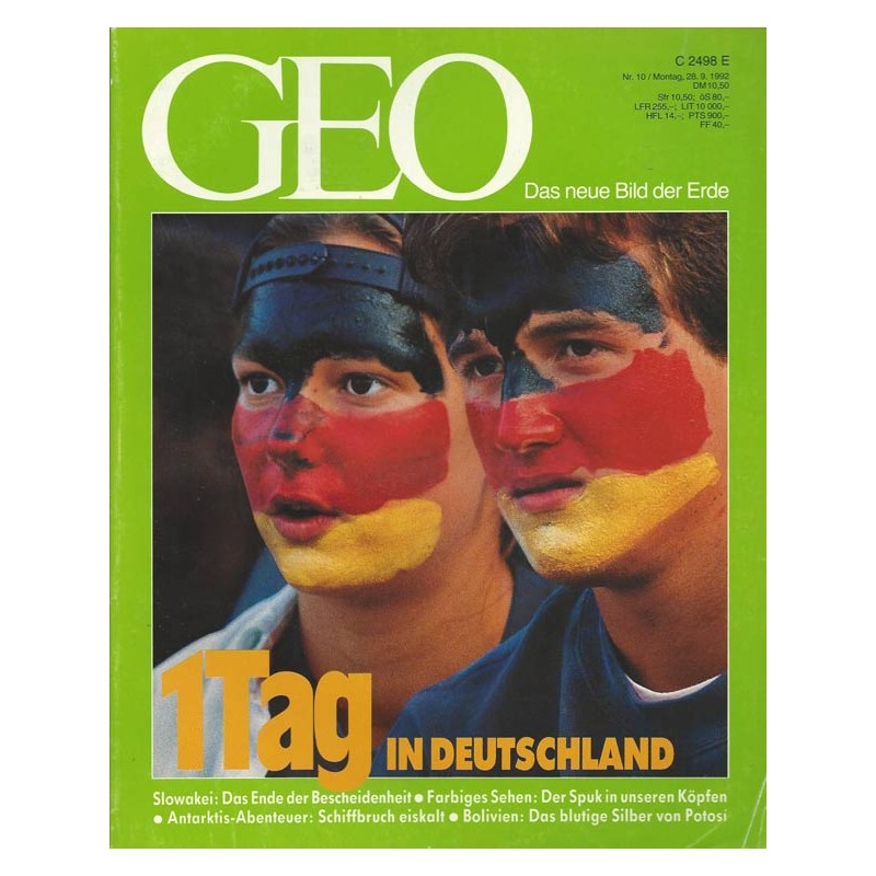 Geo Nr. 10 / Oktober 1992 - 1 Tag in Deutschland