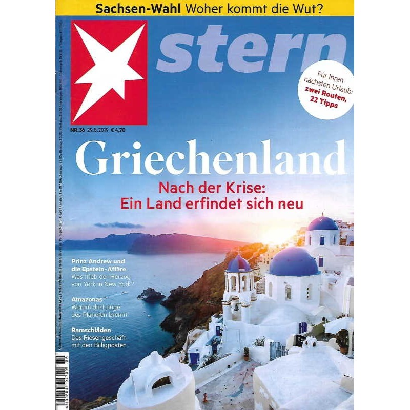 stern Heft Nr.36 / 29 August 2019 - Griechenland