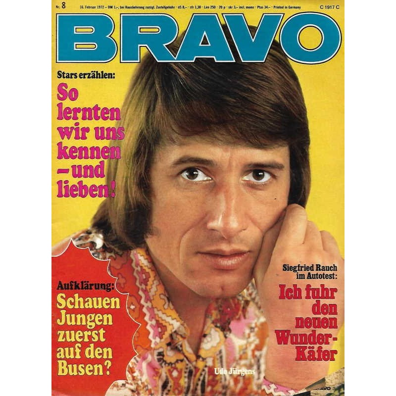 BRAVO Nr.8 / 16 Februar 1972 - Udo Jürgens