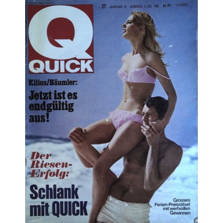 Quick Heft Nr.27 / 3 Juli 1966 - Endlich Urlaub