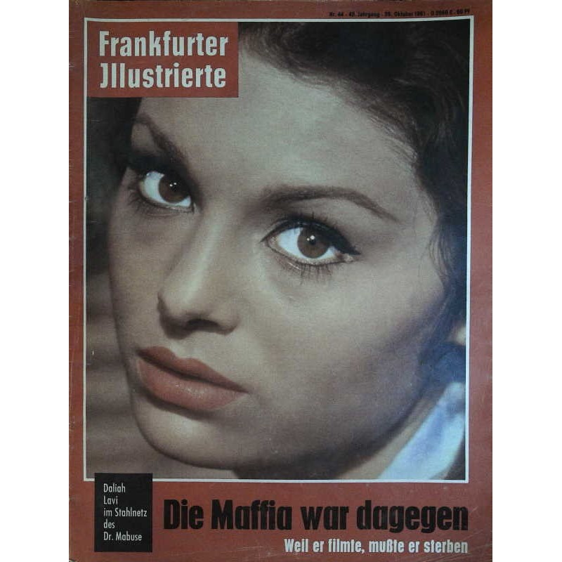 Frankfurter Illustrierte Nr.44 / 29 Oktober 1961 - Daliah Lavi