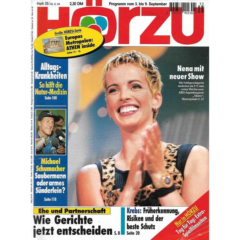 HÖRZU 35 / 3 bis 9 September 1994 - Nena mit neuer Show