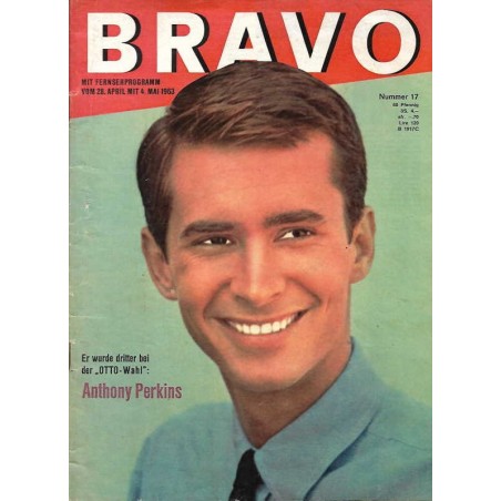 BRAVO Nr.17 / 23 April 1963 - Anthony Perkins