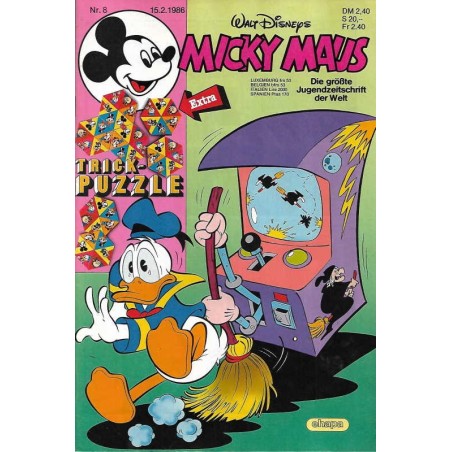 Micky Maus Nr.8 / 15 Februar 1986 - Trick Puzzle