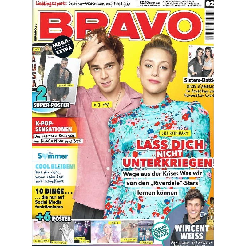 BRAVO Nr.2 / 6 Januar 2021 - Lili Reinhart & K.J. Apa