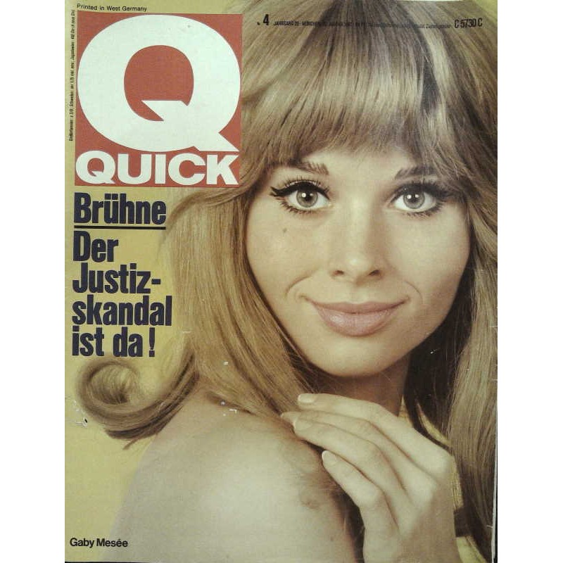 Quick Heft Nr.4 / 22 Januar 1967 - Gaby Mesee