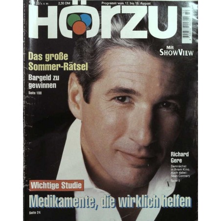 HÖRZU 32 / 12 bis 18 August 1995 - Richard Gere HÖRZU 32 / 12 bis 18 August 1995 - Richard Gere
