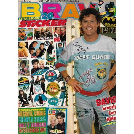 BRAVO Nr.28 / 6 Juli 1989 - David Hasselhoff braucht eure Hilfe!