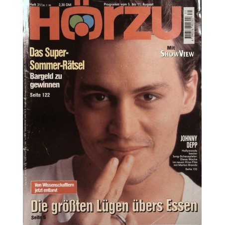 HÖRZU 31 / 5 bis 11 August 1995 - Johnny Depp