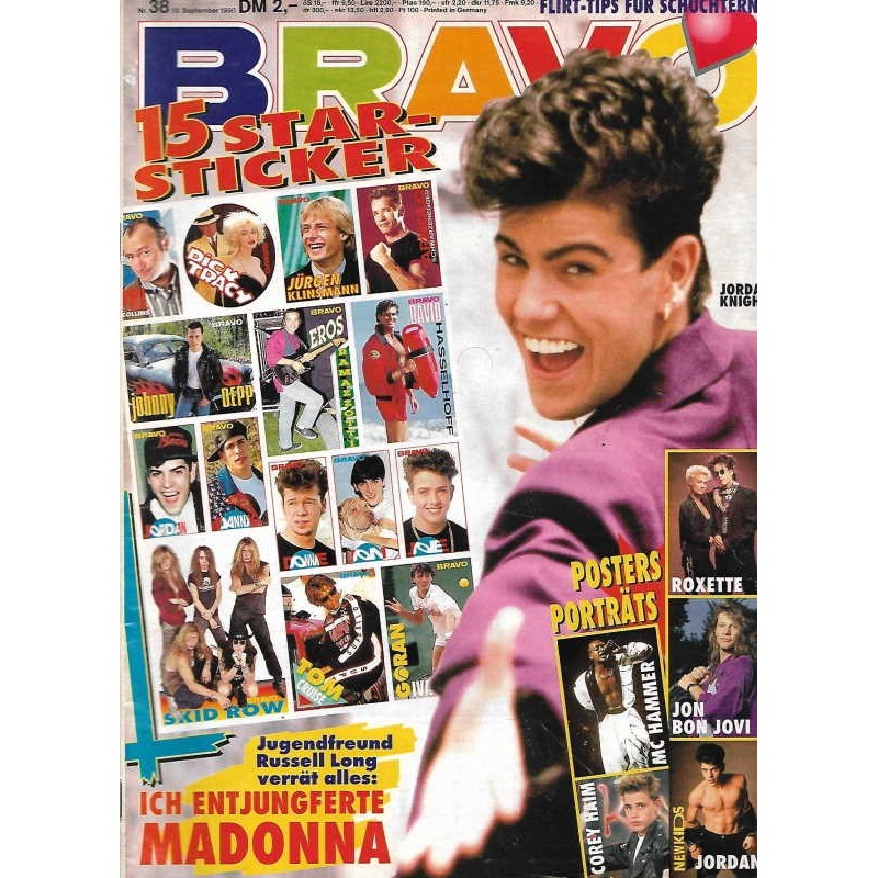 BRAVO Nr.38 / 13 September 1990 - Jordan Knight