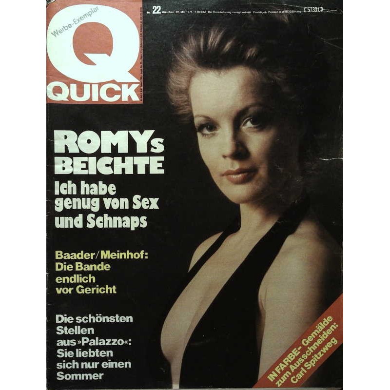 Quick Heft Nr.22 / 22 Mai 1975 - Romys Beichte