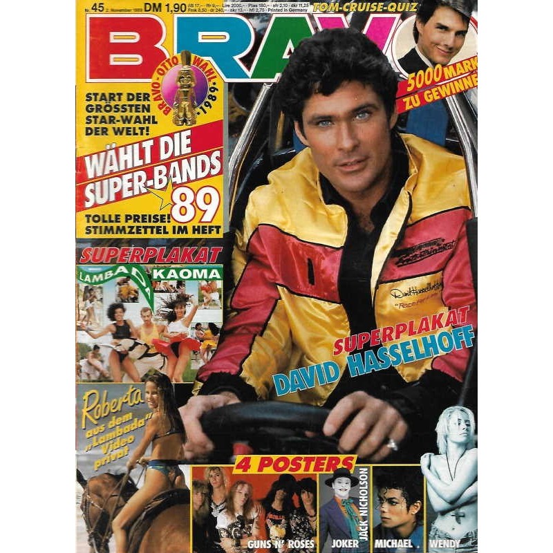BRAVO Nr.45 / 2 November 1989 - David Hasselhoff