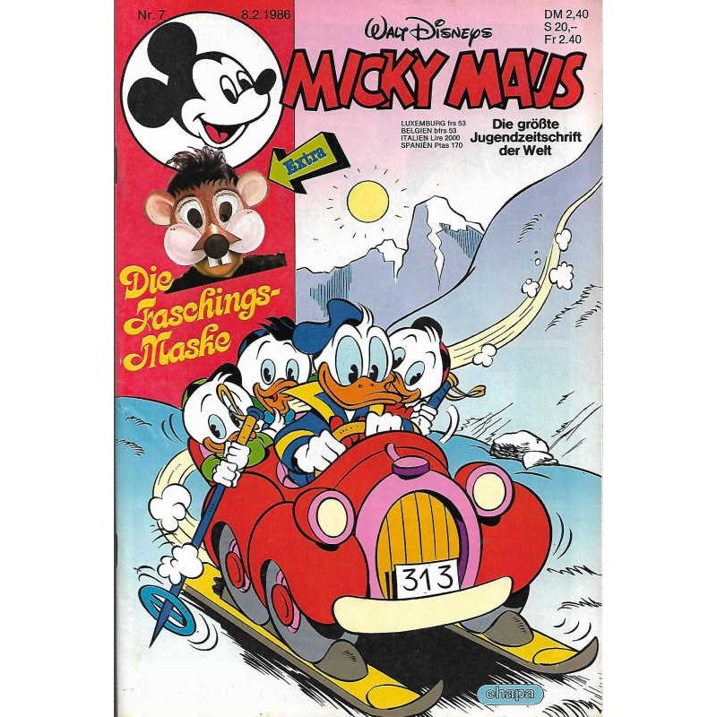 Micky Maus Nr.7 / 8 Februar 1986 - Die Faschings Maske
