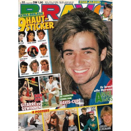 BRAVO Nr.32 / 3 August 1989 - Andre Agassi brach Herzen!