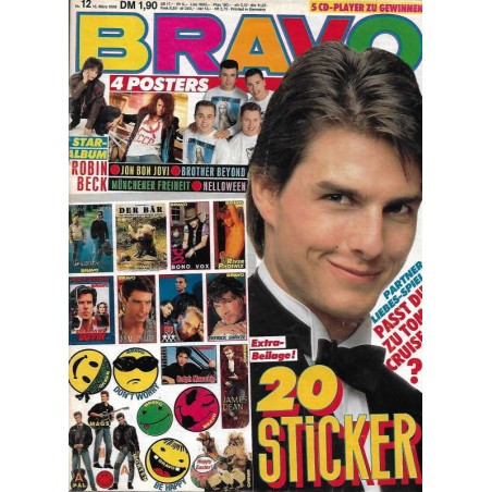 BRAVO Nr.12 / 16 März 1989 - Passt Du zu Tom Cruise?